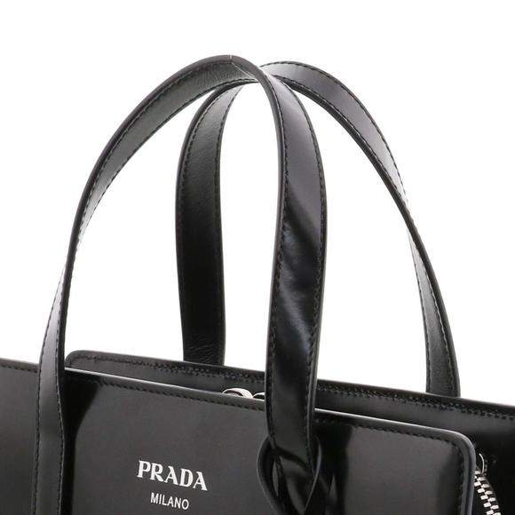 Prada Re-Edition Blushed Leather Mini Handbag Black - Picture 3 of 8